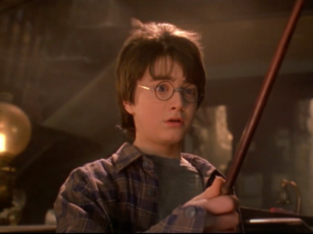 Daniel Radcliffe as Harry Potter in Harry Potter and the Philosopher's Stone