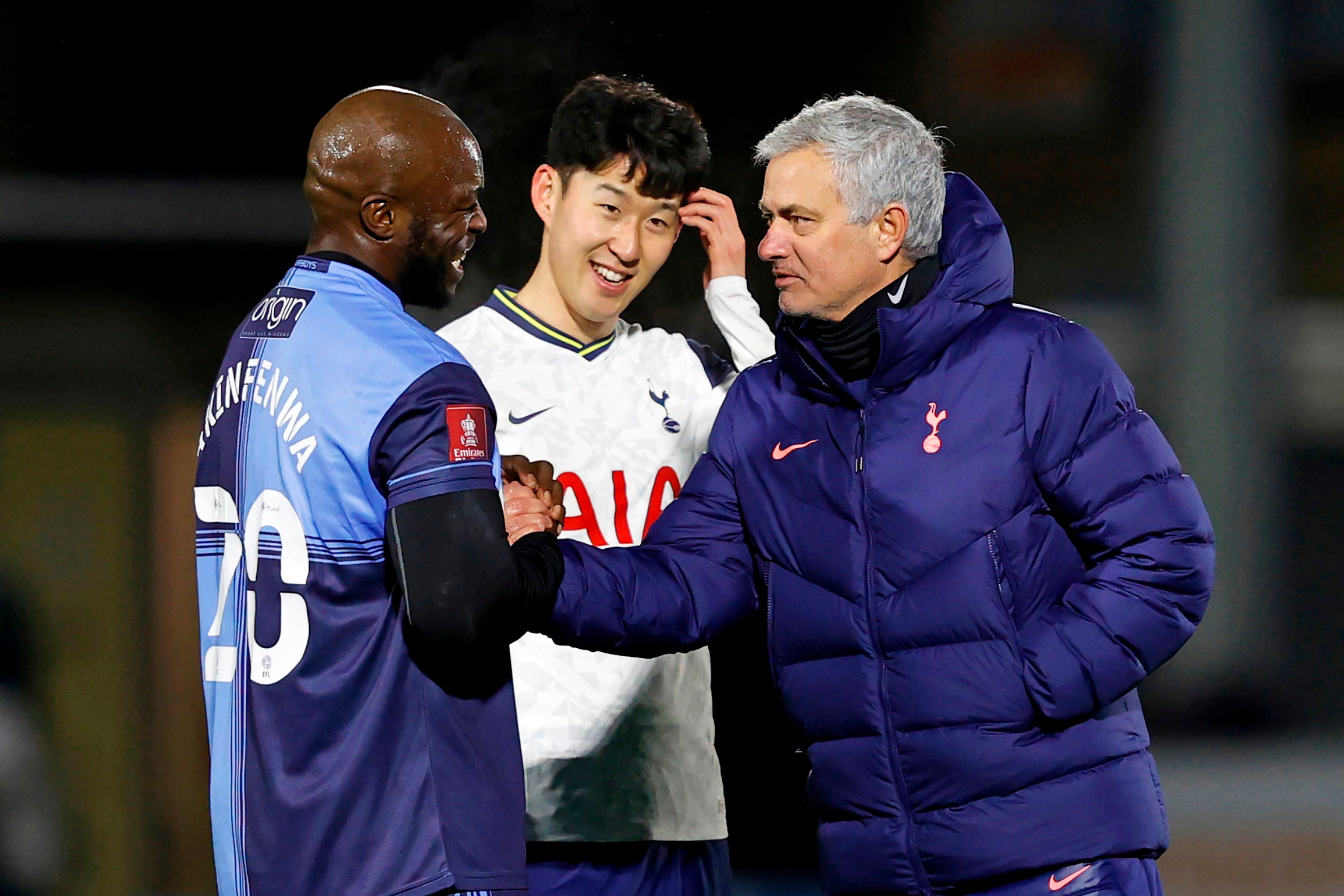 Jose Mourinho at full-time against Wycombe