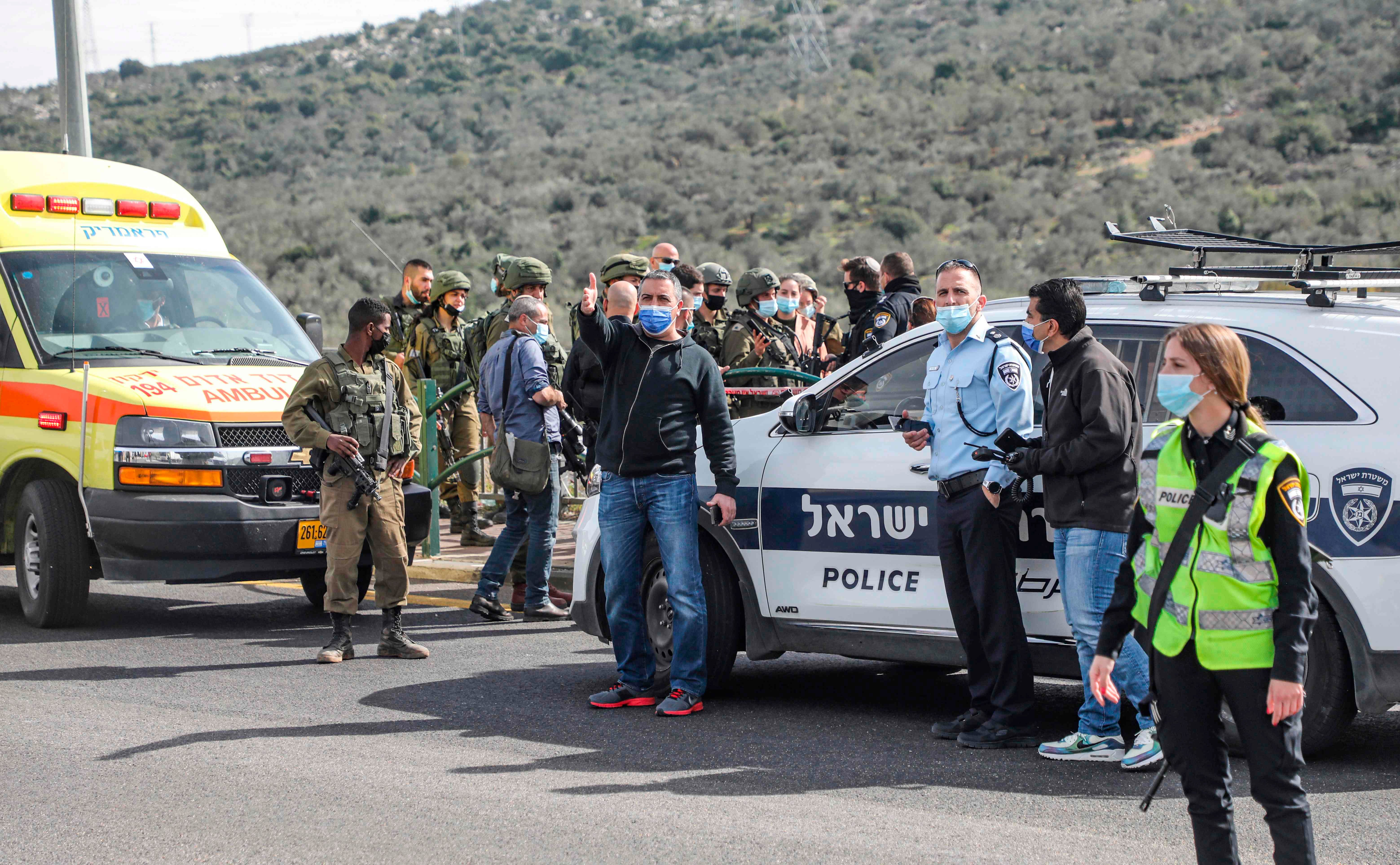 The incident happened just south of the Palestinian city of Nablus