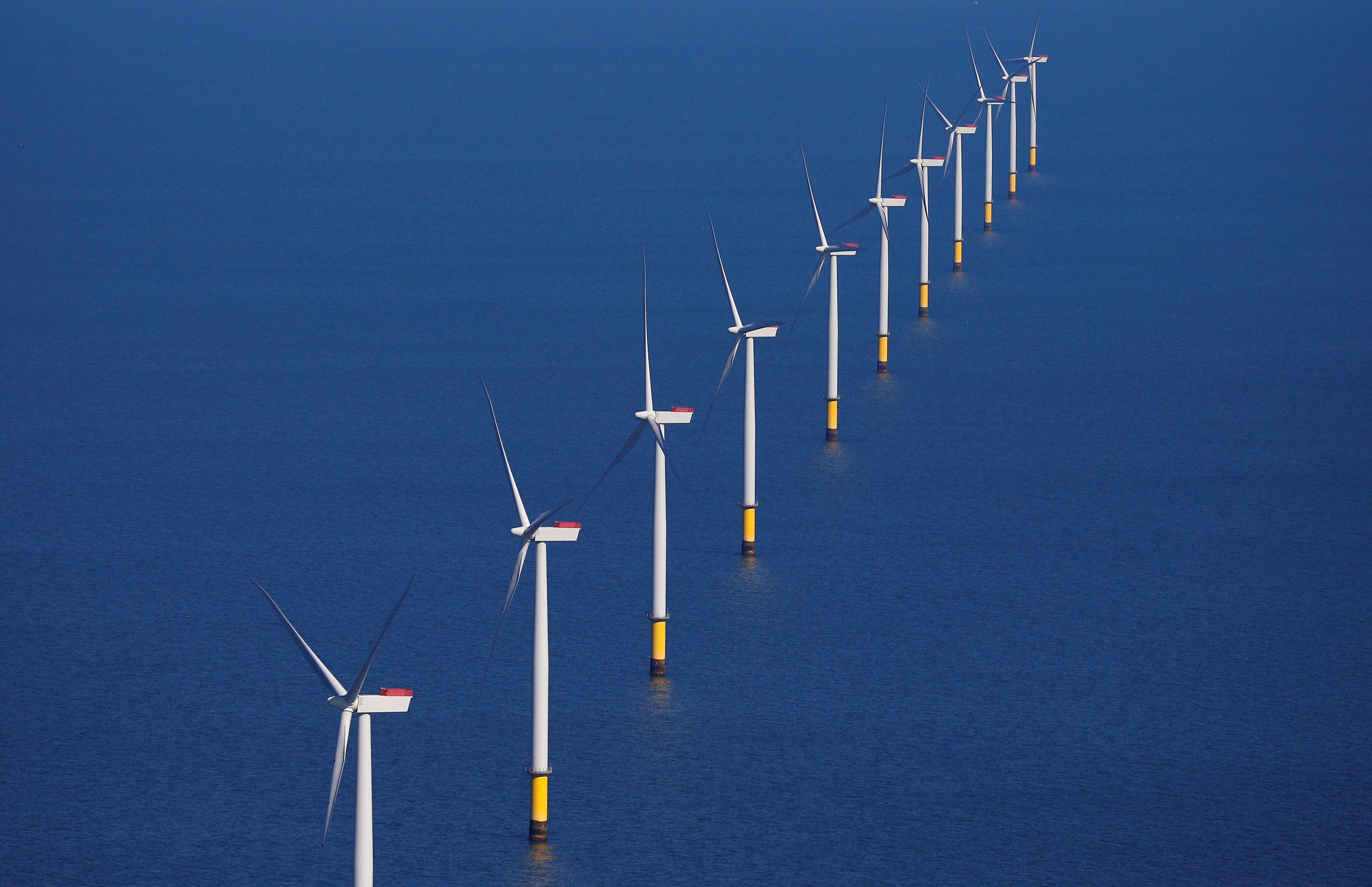 The Walney Extension offshore wind farm off the coast of Blackpool