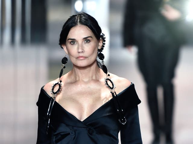 <p>Demi Moore makes surprise runway appearance at Paris Haute Couture Fashion Week.</p>