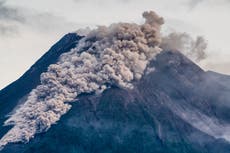  Indonesia volcano: Mount Merapi erupts 30 times in a single day, prompting lava flow fears