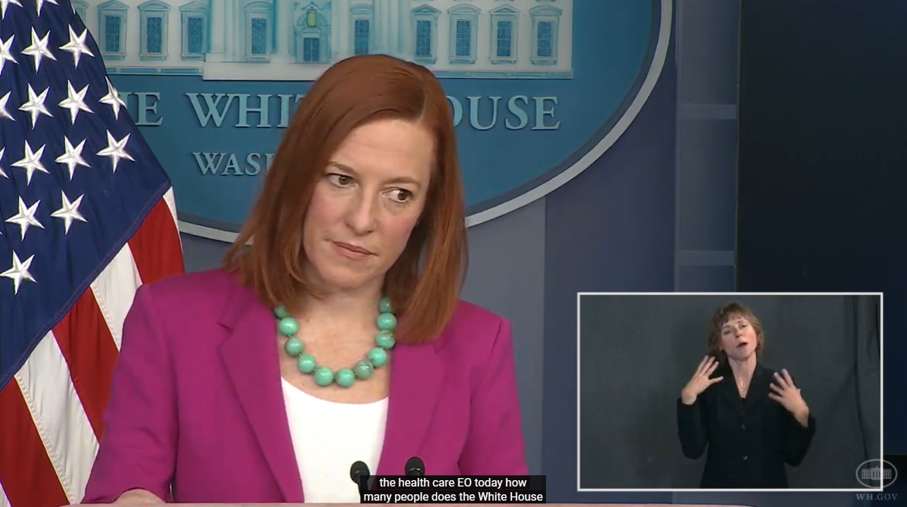 Sign language interpreters were a regular feature at Biden administration press briefings