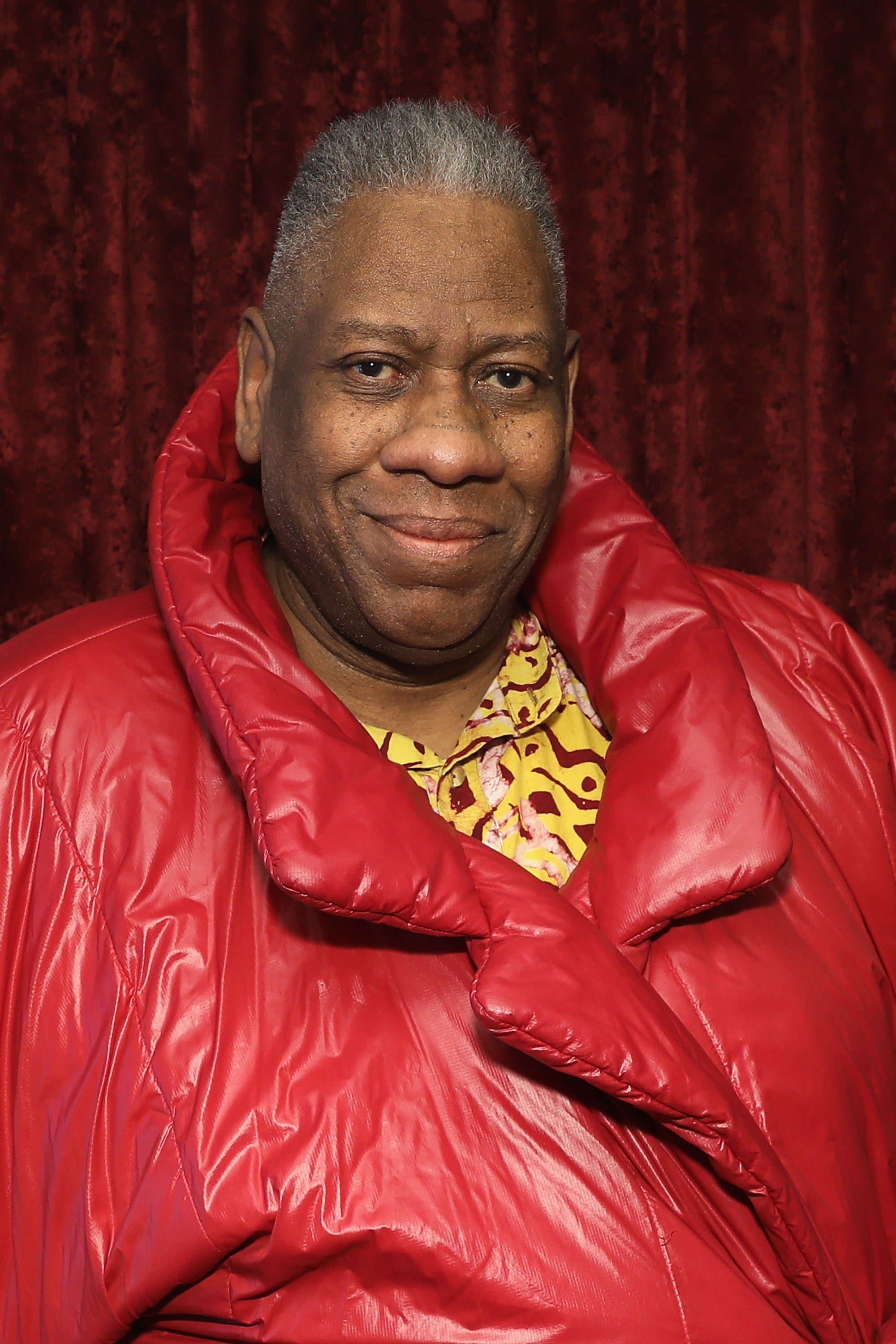 Andre Leon Talley in a Norma Kamali Sleeping Bag Coat