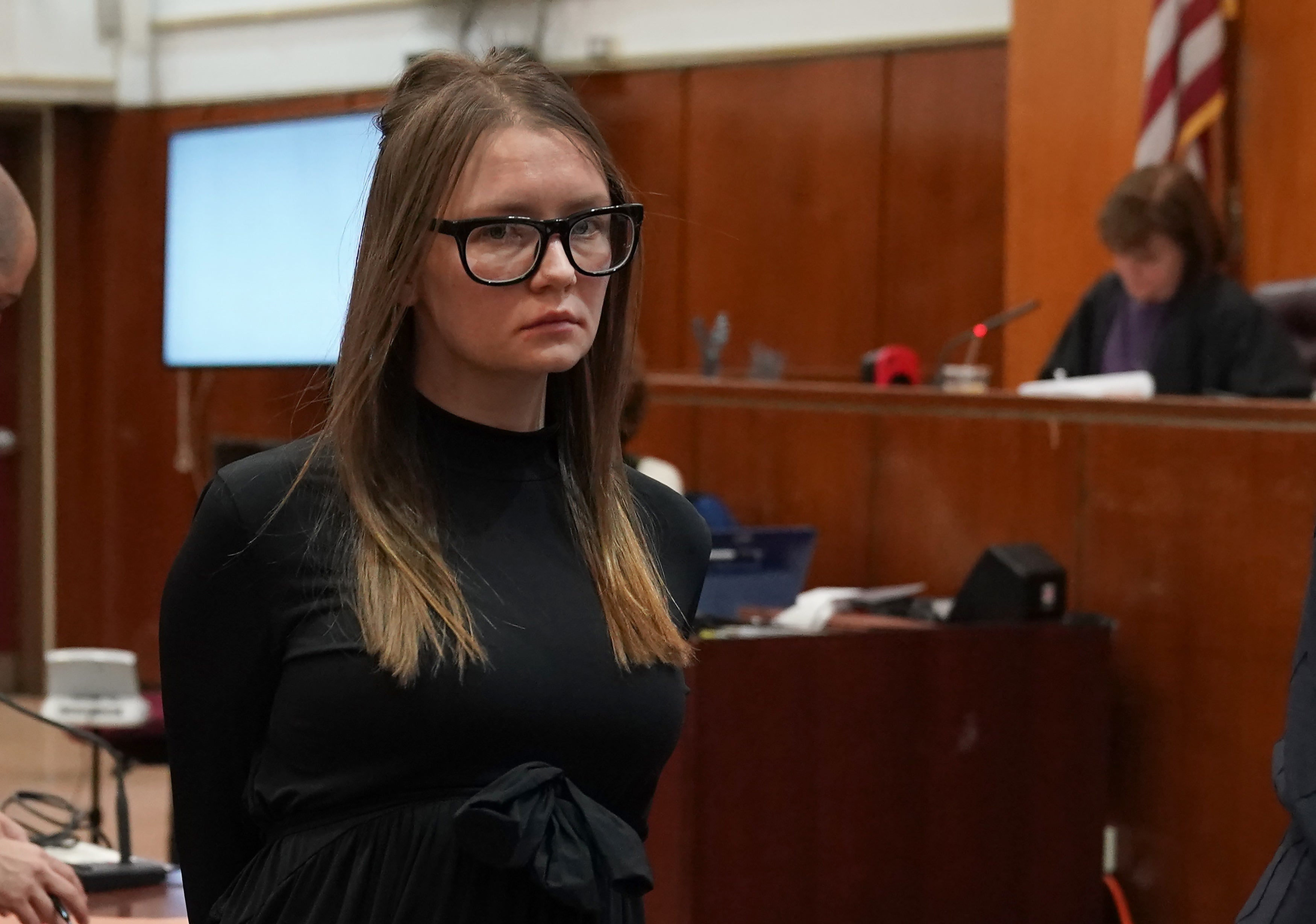 Fake German heiress Anna Sorokin is led away after being sentenced in Manhattan Supreme Court May 9, 2019 following her conviction last month on multiple counts of grand larceny and theft of services