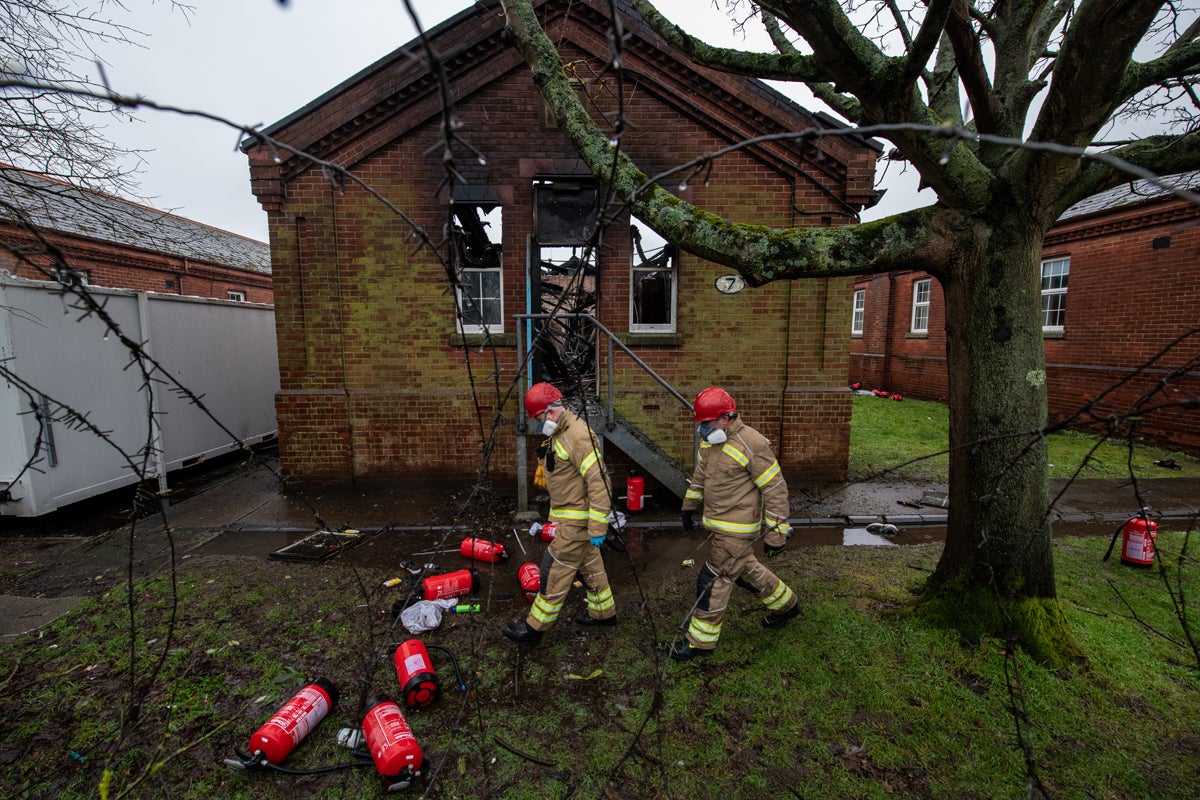 A fire broke out at Napier Barracks on 29 January, months after inspectors found residents were at ‘significant risk’ due to a lack of fire safety measures