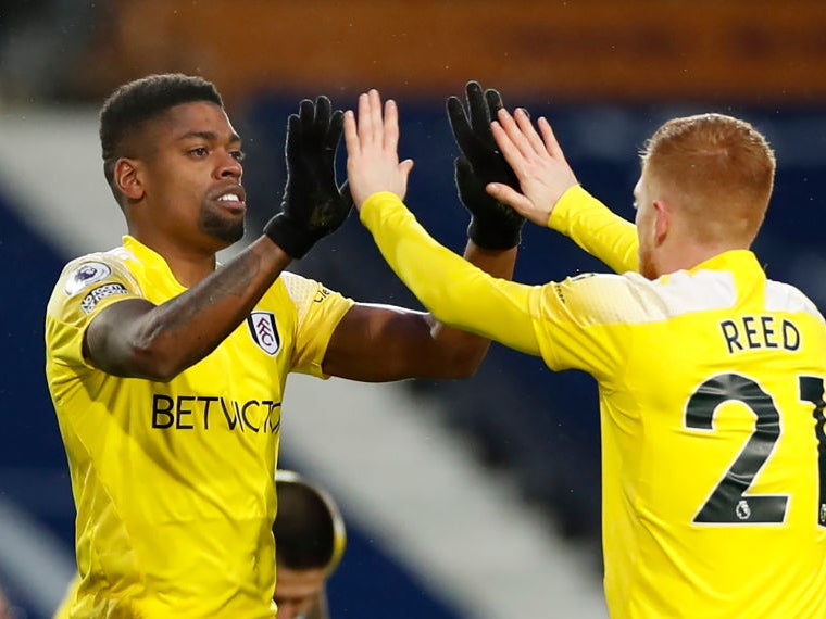 Ivan Cavaleiro celebrates with Harrison Reed