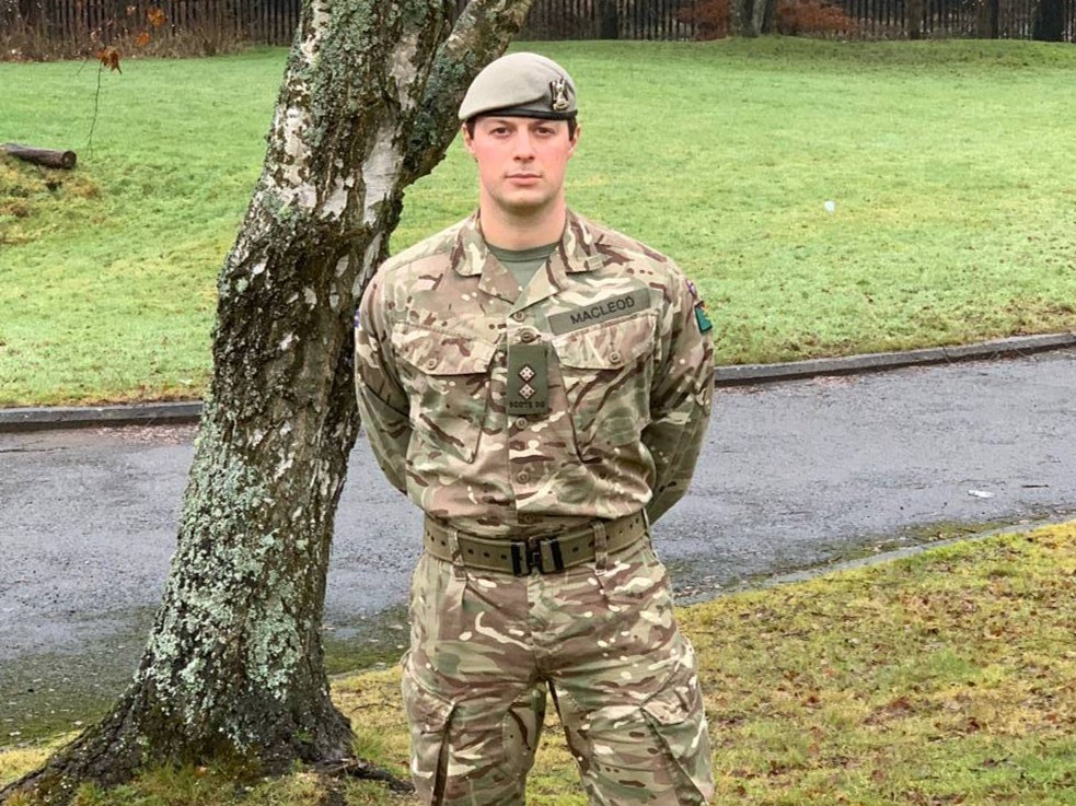 Calum MacLeod, a lieutenant with the Royal Scots Dragoon Guards based in Leuchars