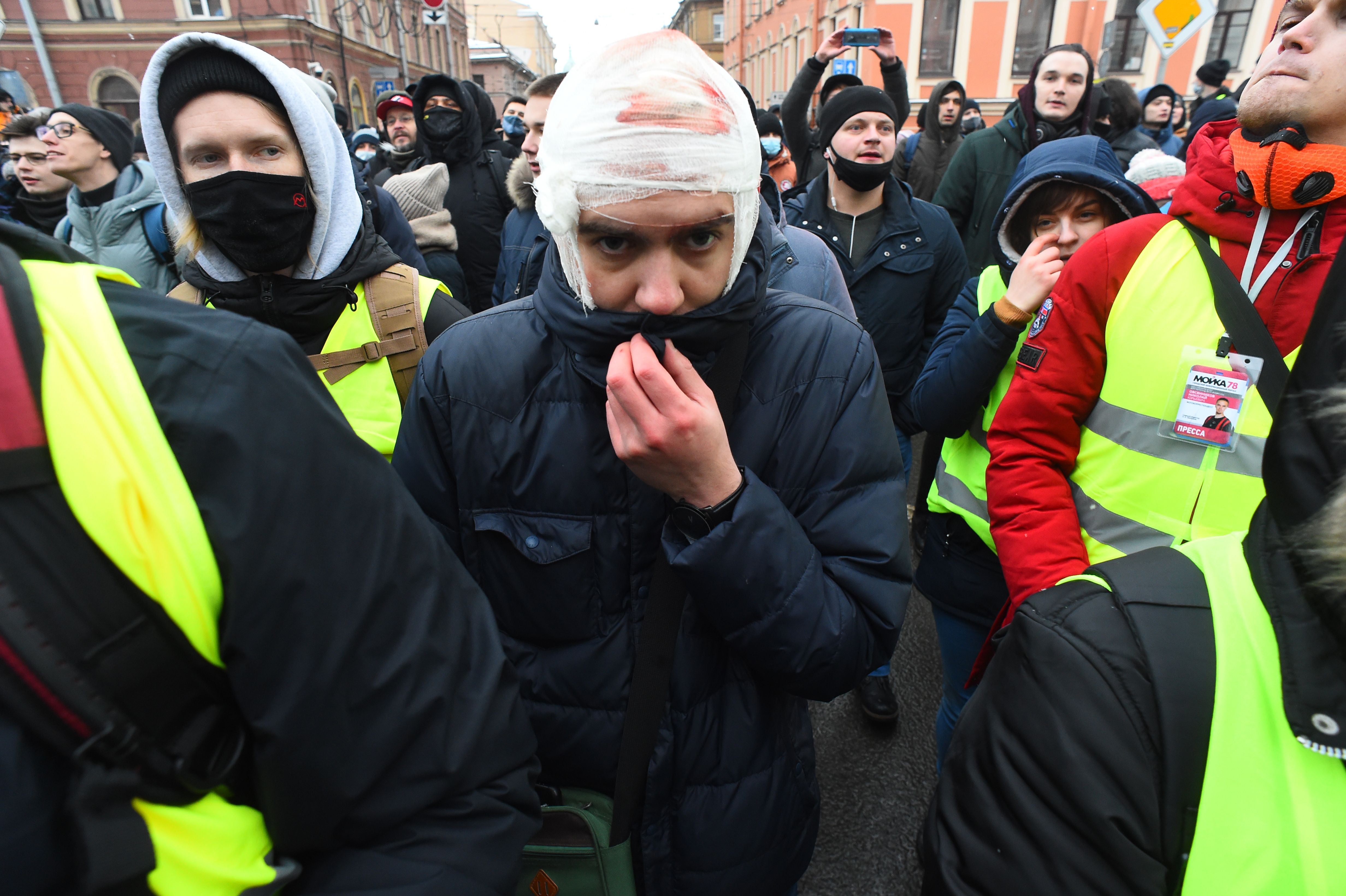 Navalny’s team was forced at the last minute to change the location of the rally