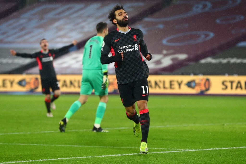 Mohamed Salah scores for Liverpool