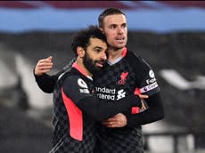 Salah double spurs resurgent Liverpool to victory against West Ham