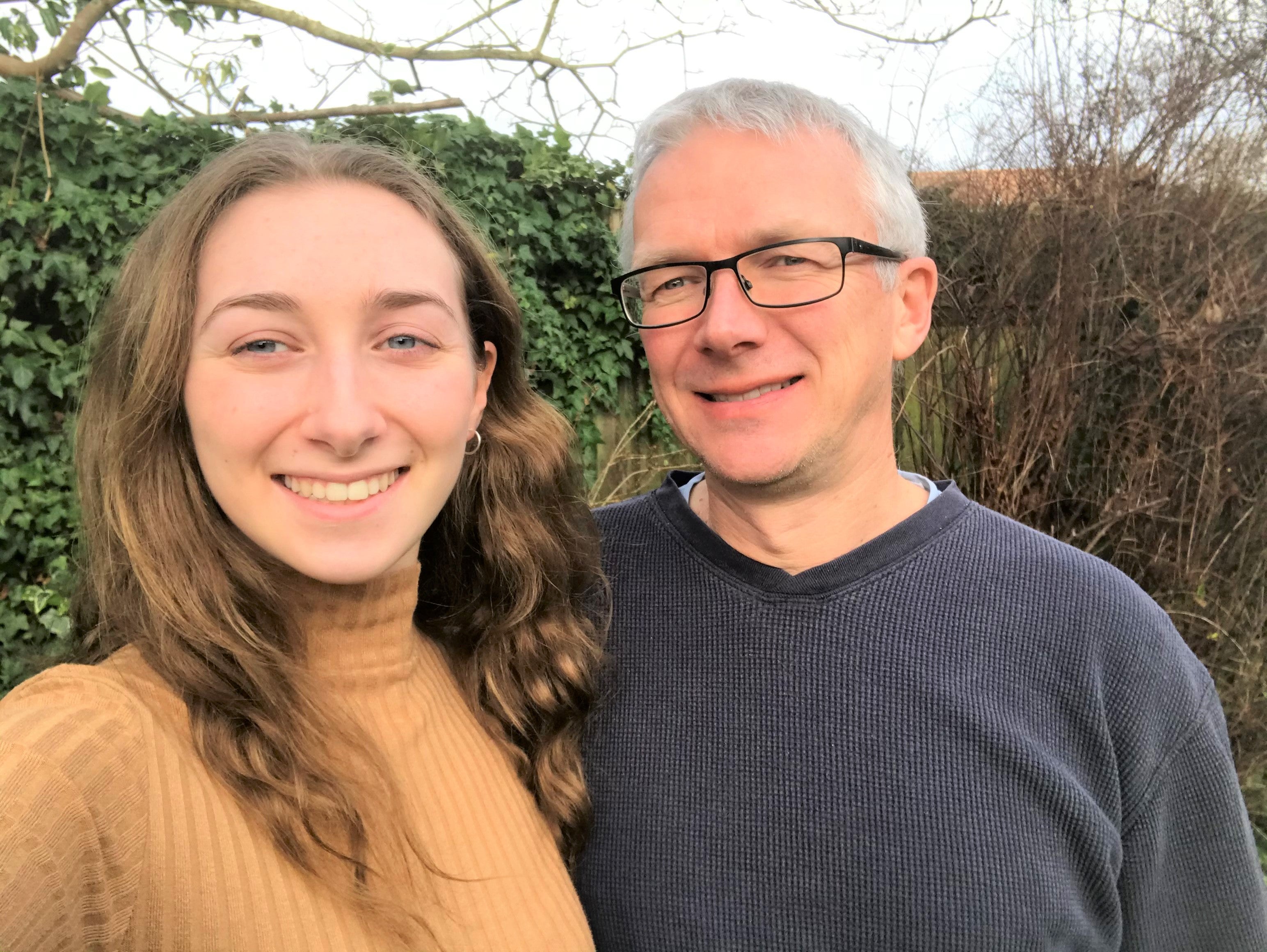 Harriet with her dad Clive