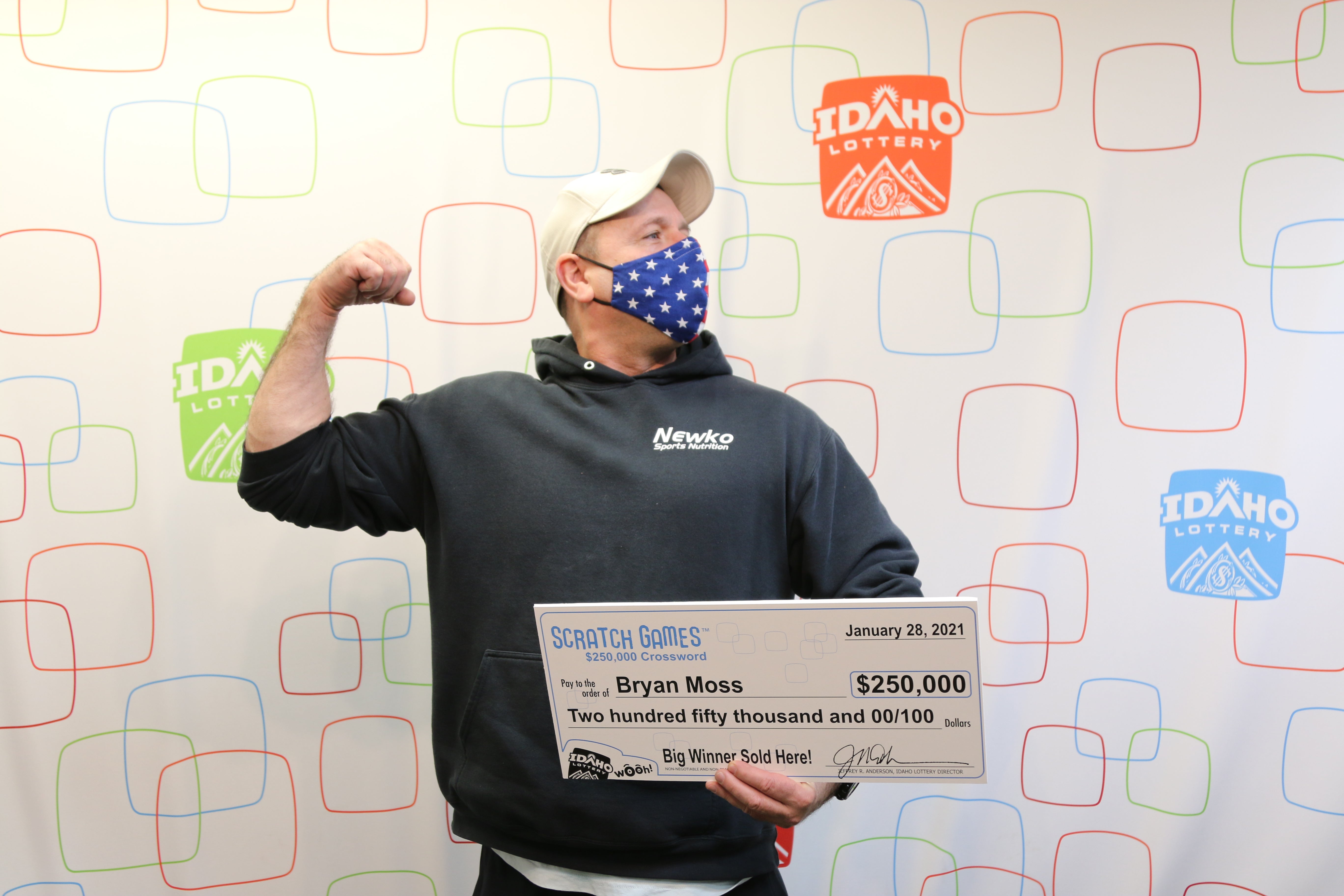 Bryan Moss won $250,000 on the Idaho Lottery