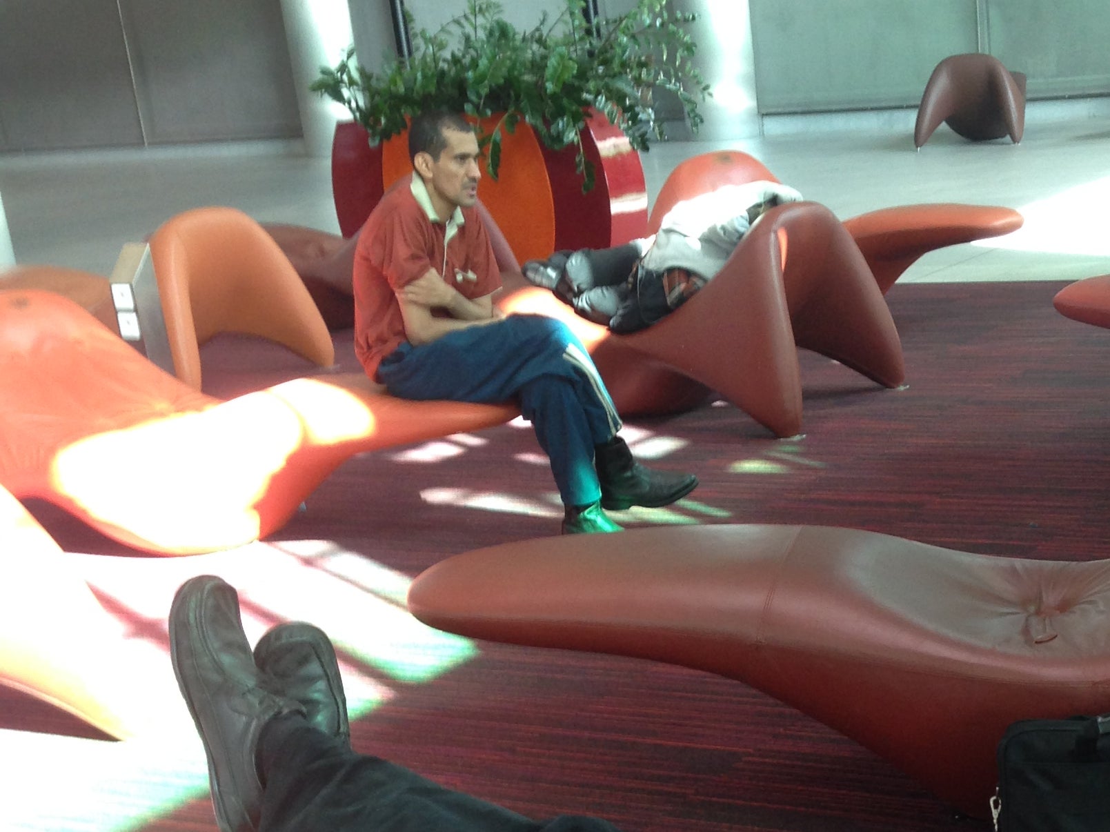 Waiting game; Paris CDG transit area