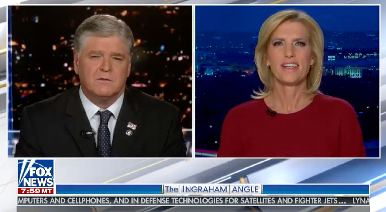 Sean Hannity and Laura Ingraham on air