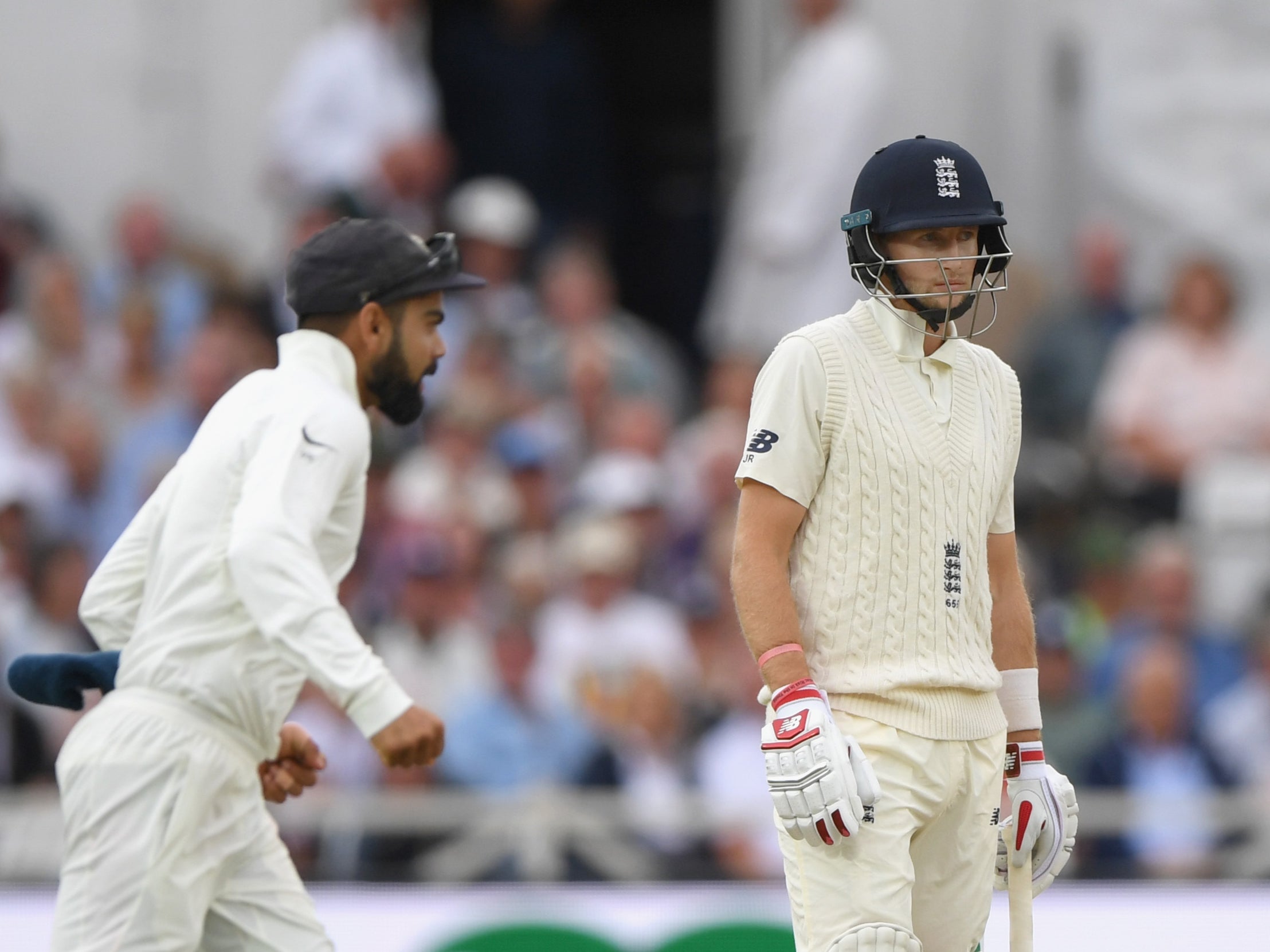 India captain Virat Kohli (left) and England captain Joe Root