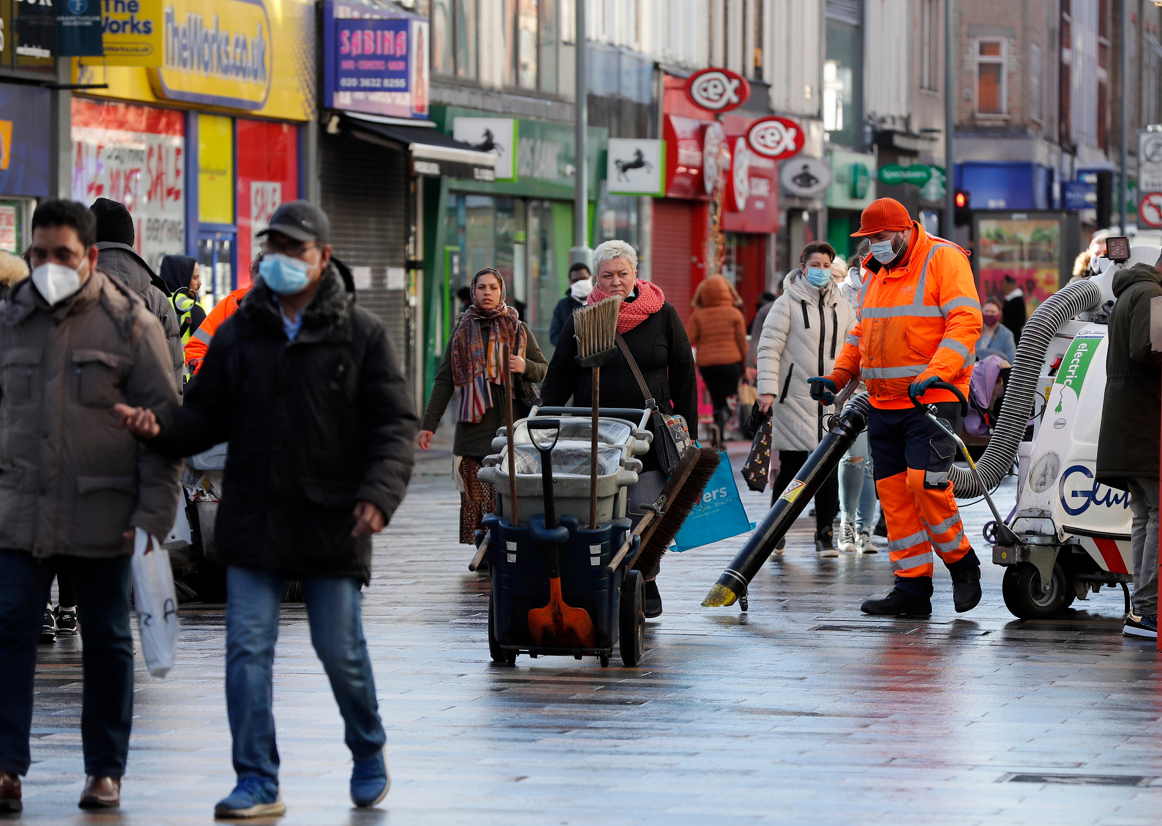 Virus Outbreak Britain Hard-hit Borough