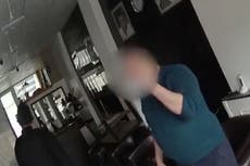 Customer arrives for haircut as barber tells police he is not open for business