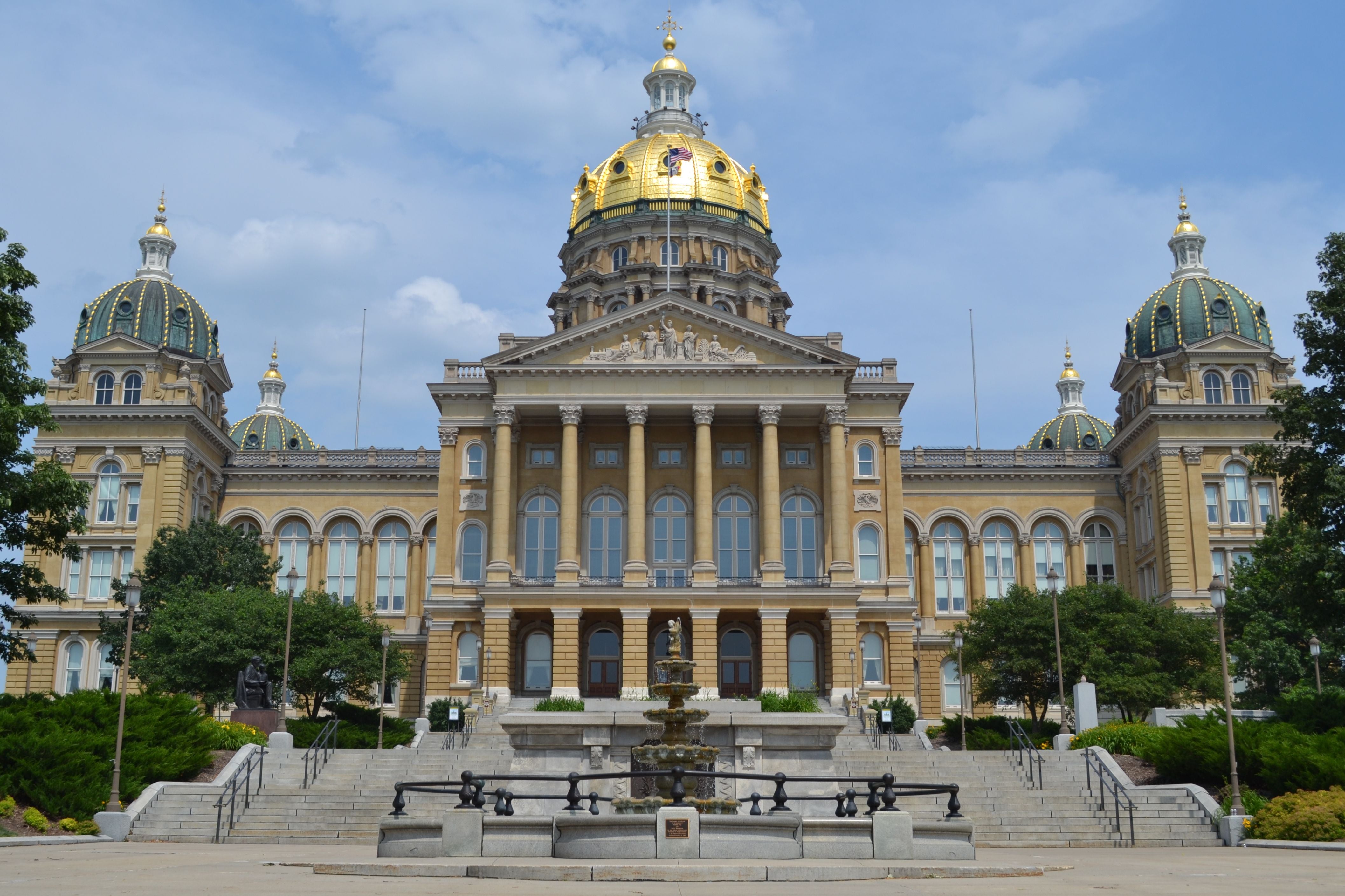 The Iowa State House, where the altercation over masking and the wearing of denim took place