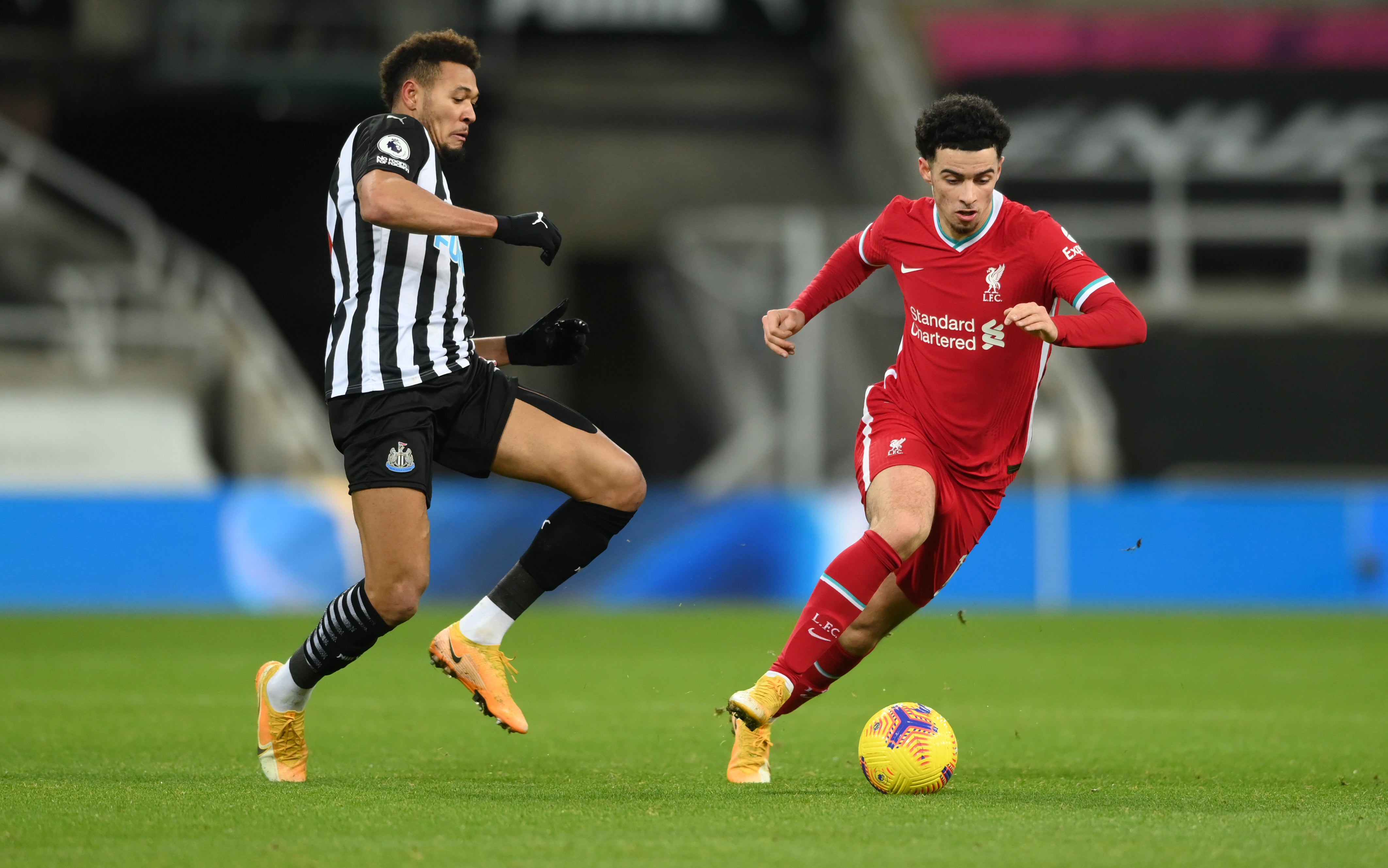 Jones in action against Newcastle