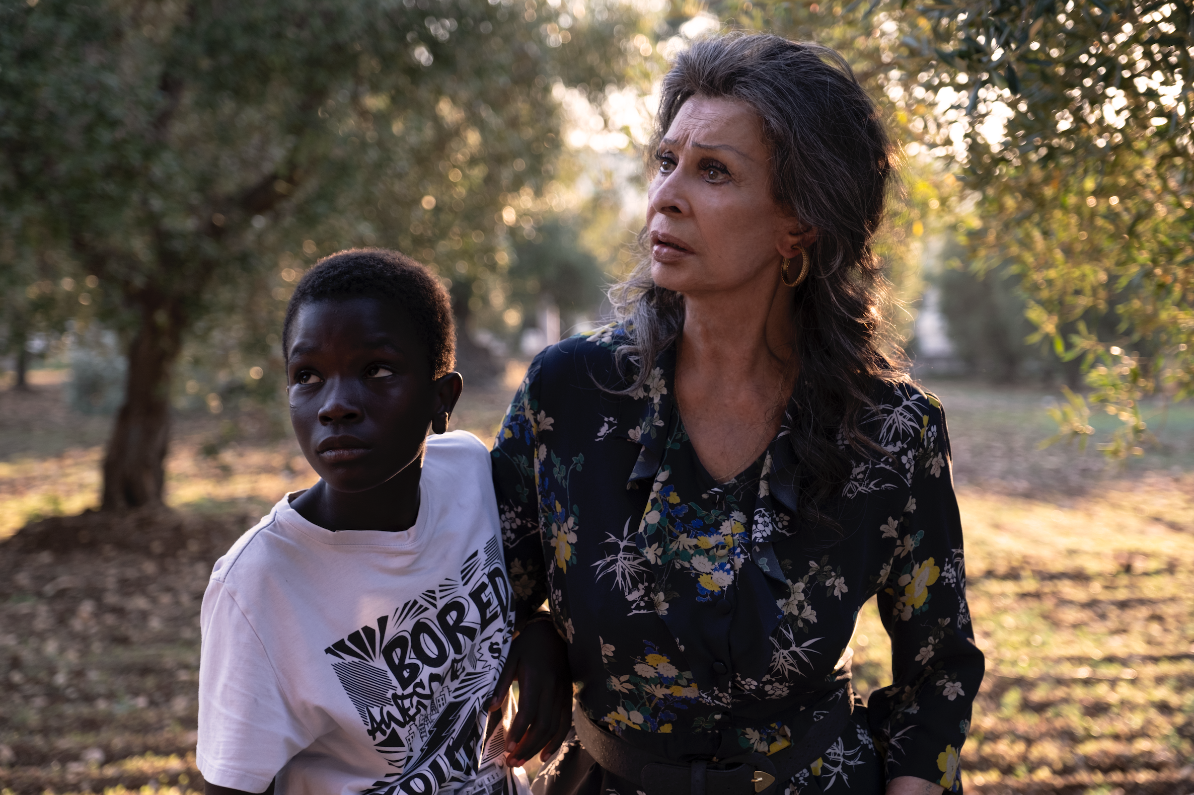 Loren as Madam Rosa with Momo (Ibrahima Gueye) in ‘The Life Ahead’, her first starring role in over a decade