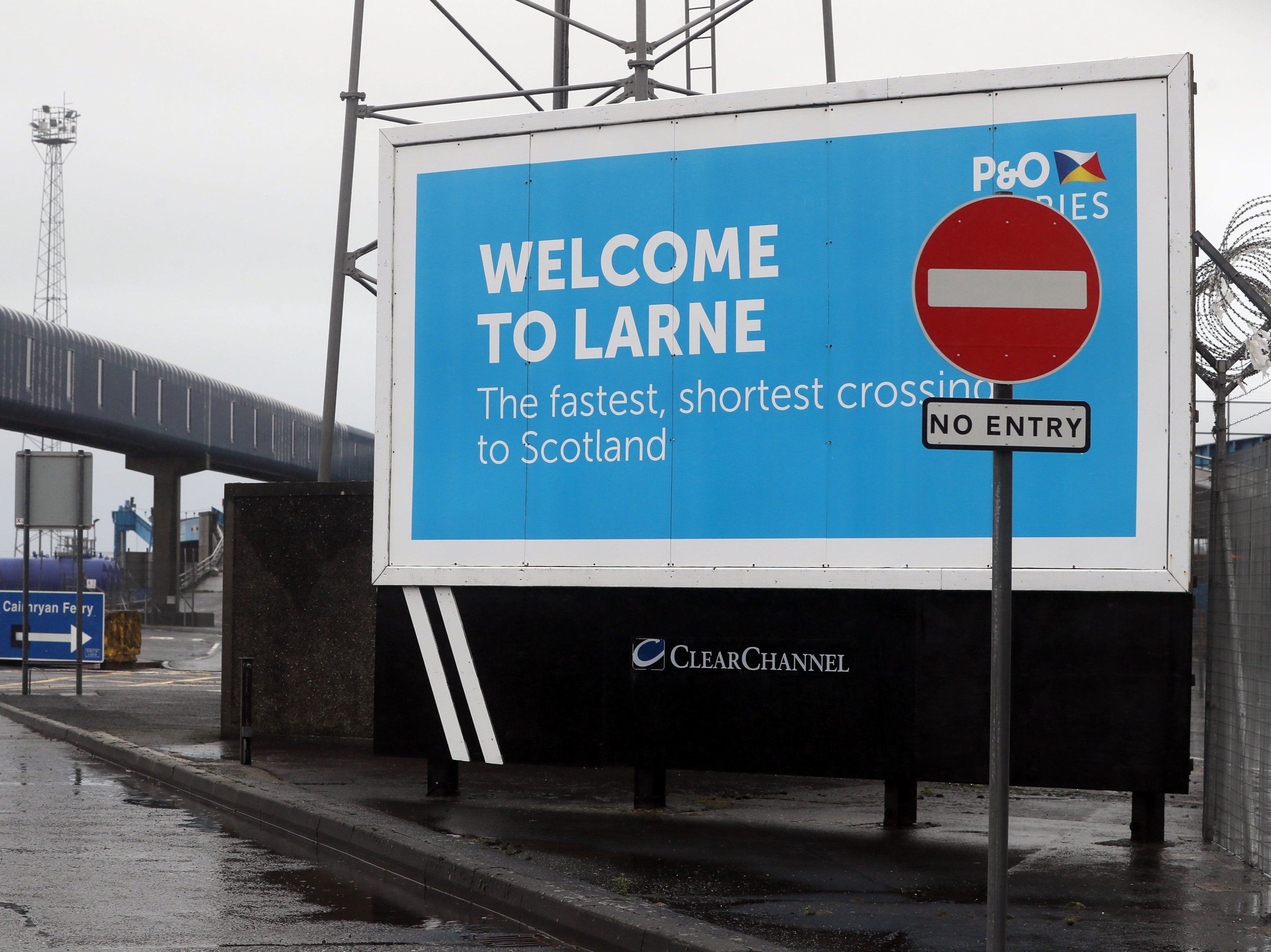 Signage at Larne Port