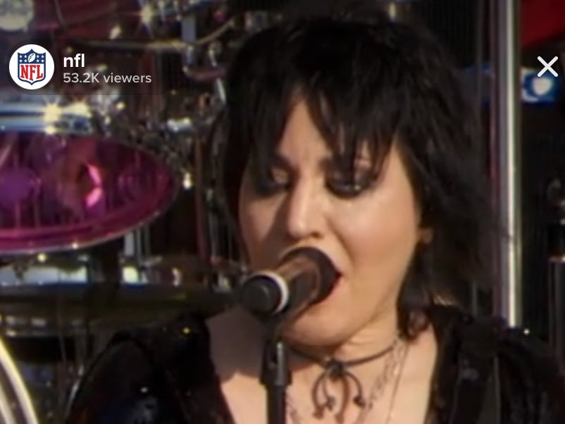 Joan Jett joins Miley Cyrus on stage