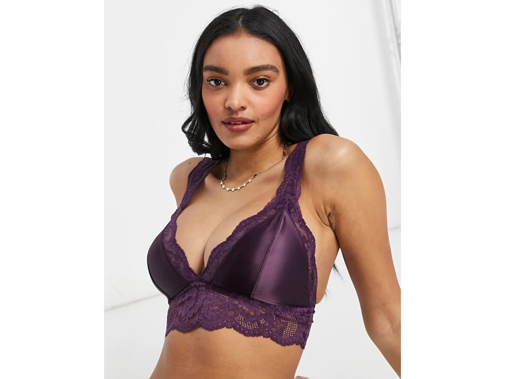 ASOS Design fuller bust fliss satin & lace longline bralet in purple.jpg