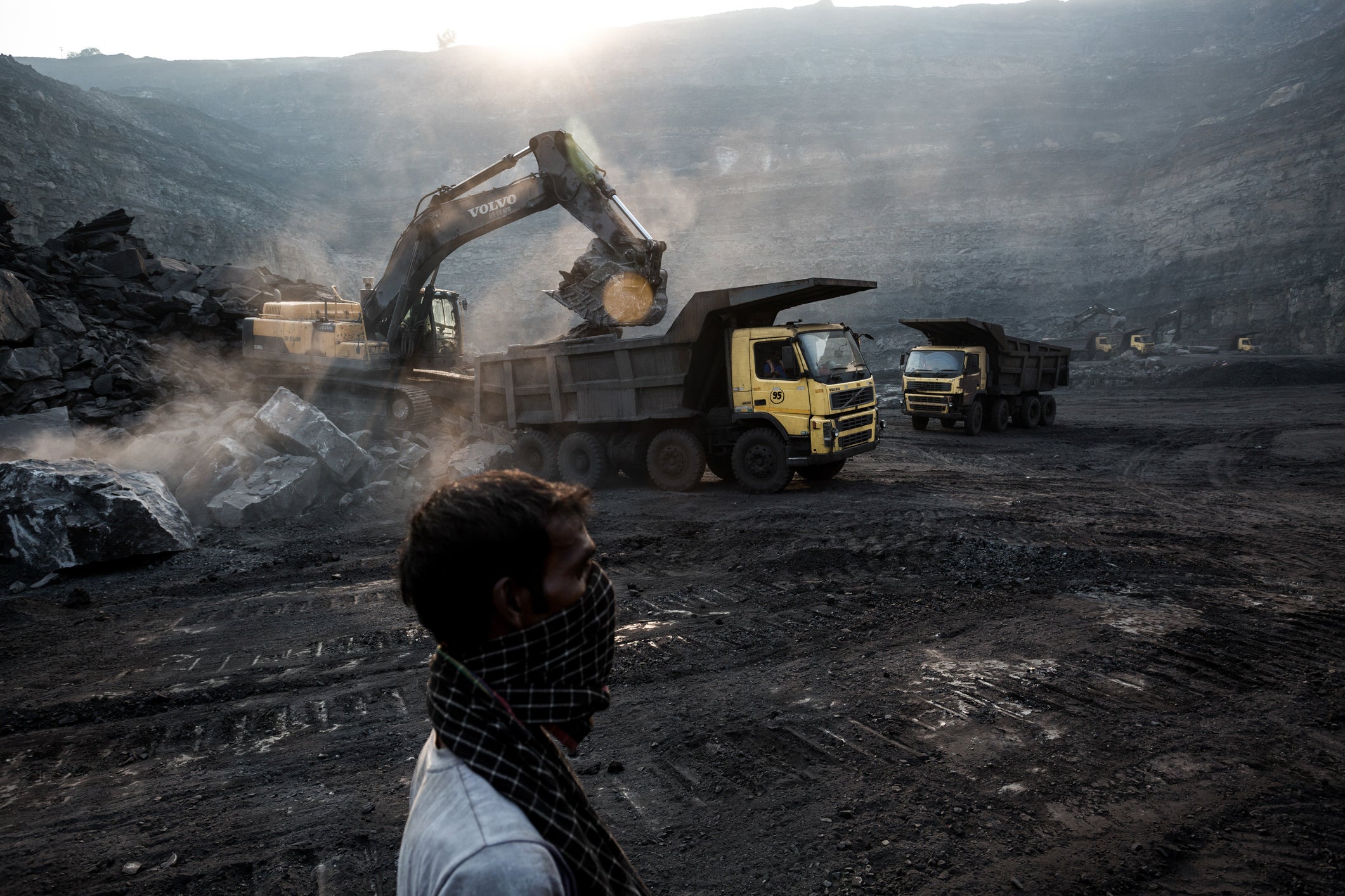 Coal mining in Dhanbad, India