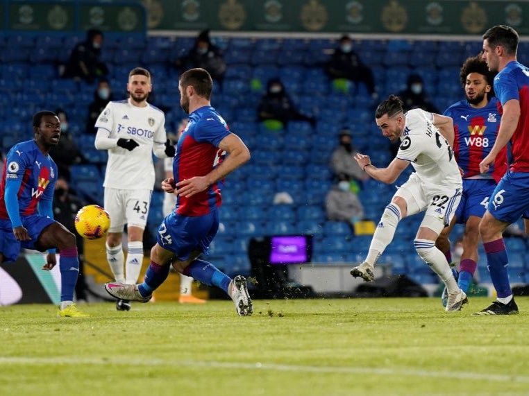 Jack Harrison opens the scoring after less than three minutes of action