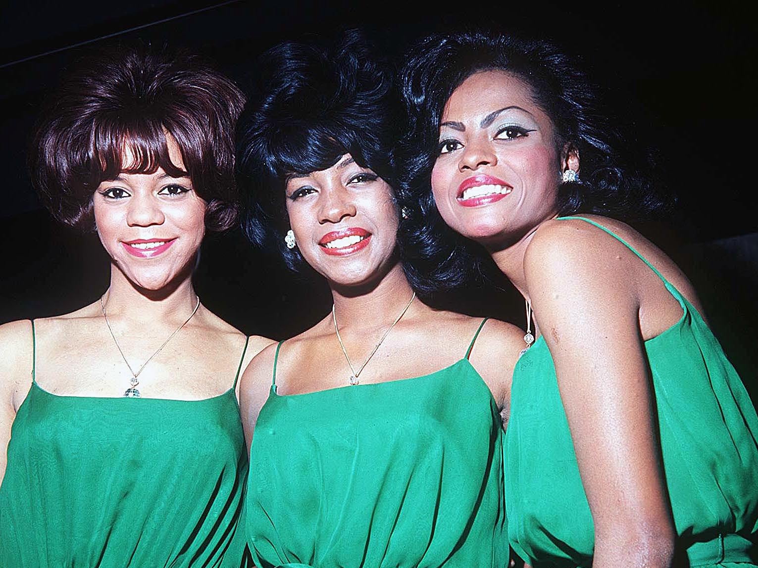 From L-R: Florence Ballard, Mary Wilson and Diana Ross of the Supremes in 1965