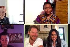 Prince Harry and Meghan Markle make surprise appearance in Black History Month poetry class