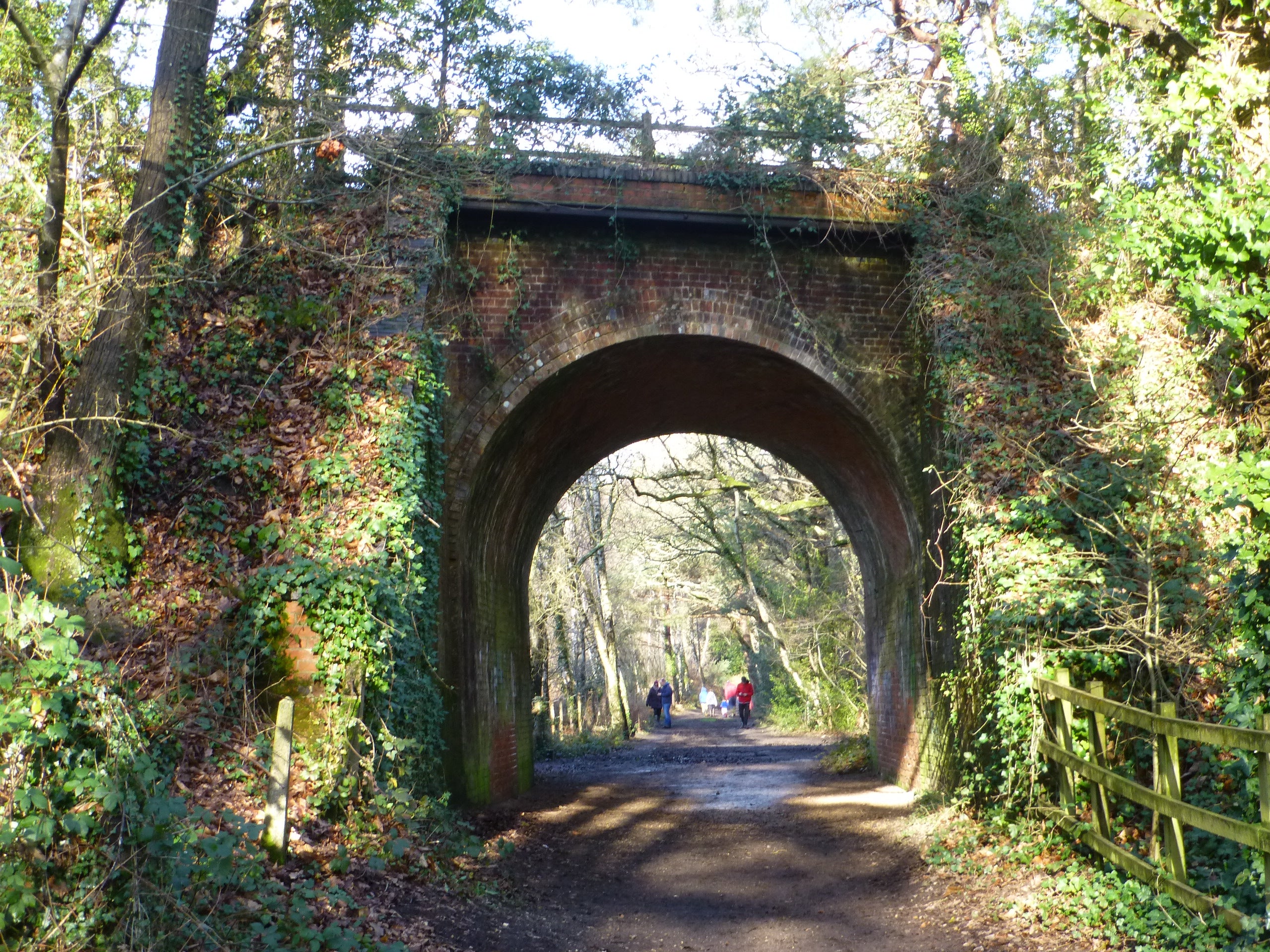 Cycling underneath railway bridges