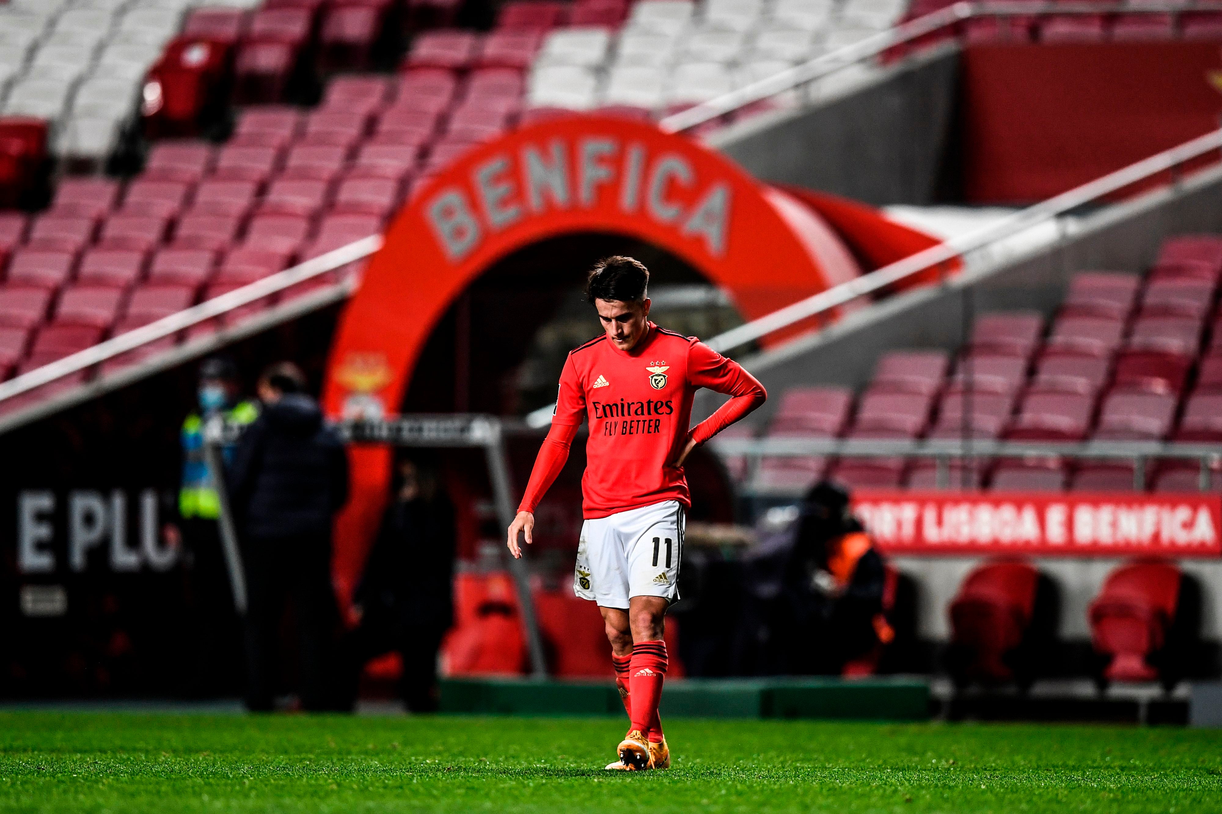 Benfica forward Franco Cervi at the club’s Luz stadium