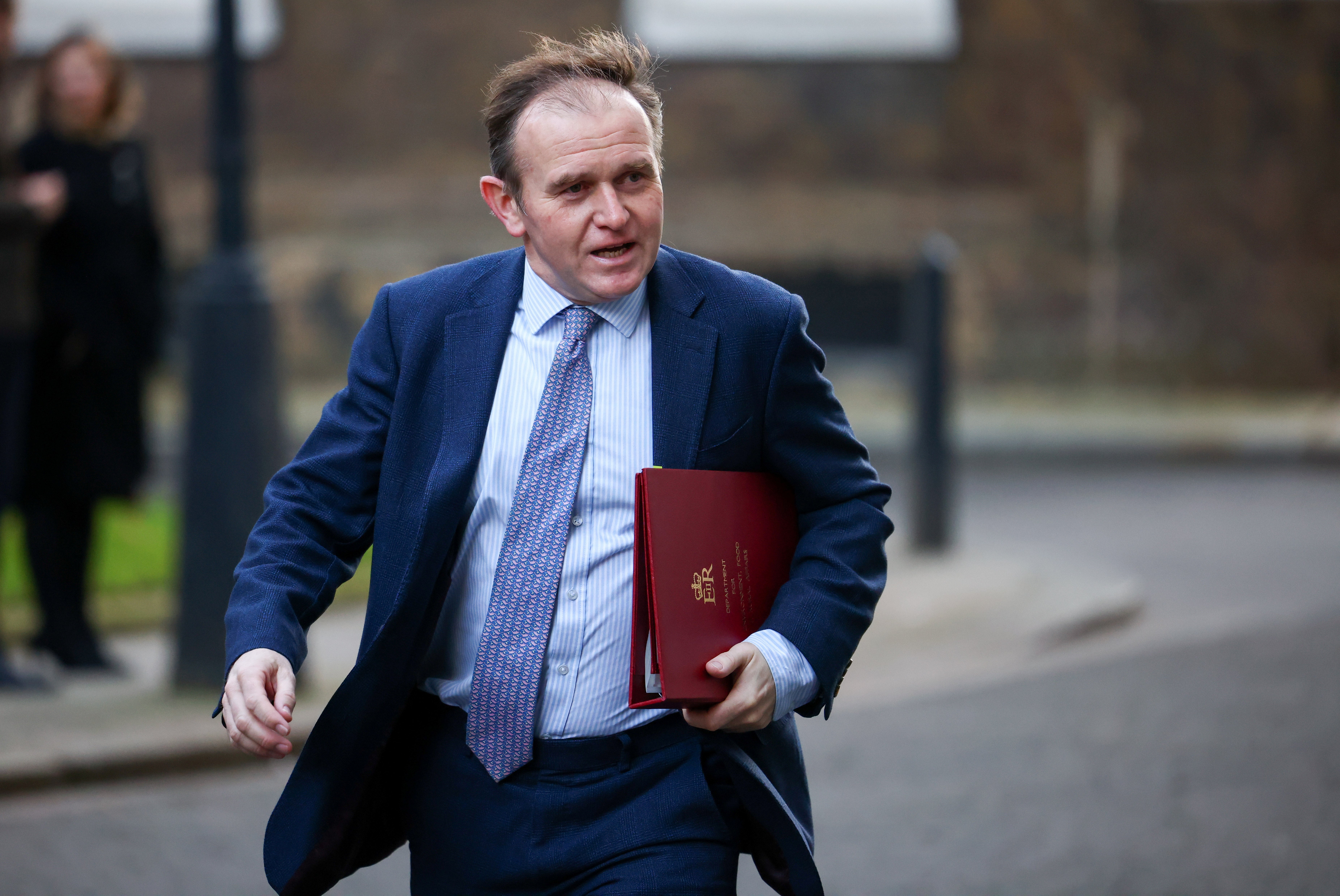 George Eustice has publicly insisted there is 'no legal barrier' to exports - demanding Brussels back down