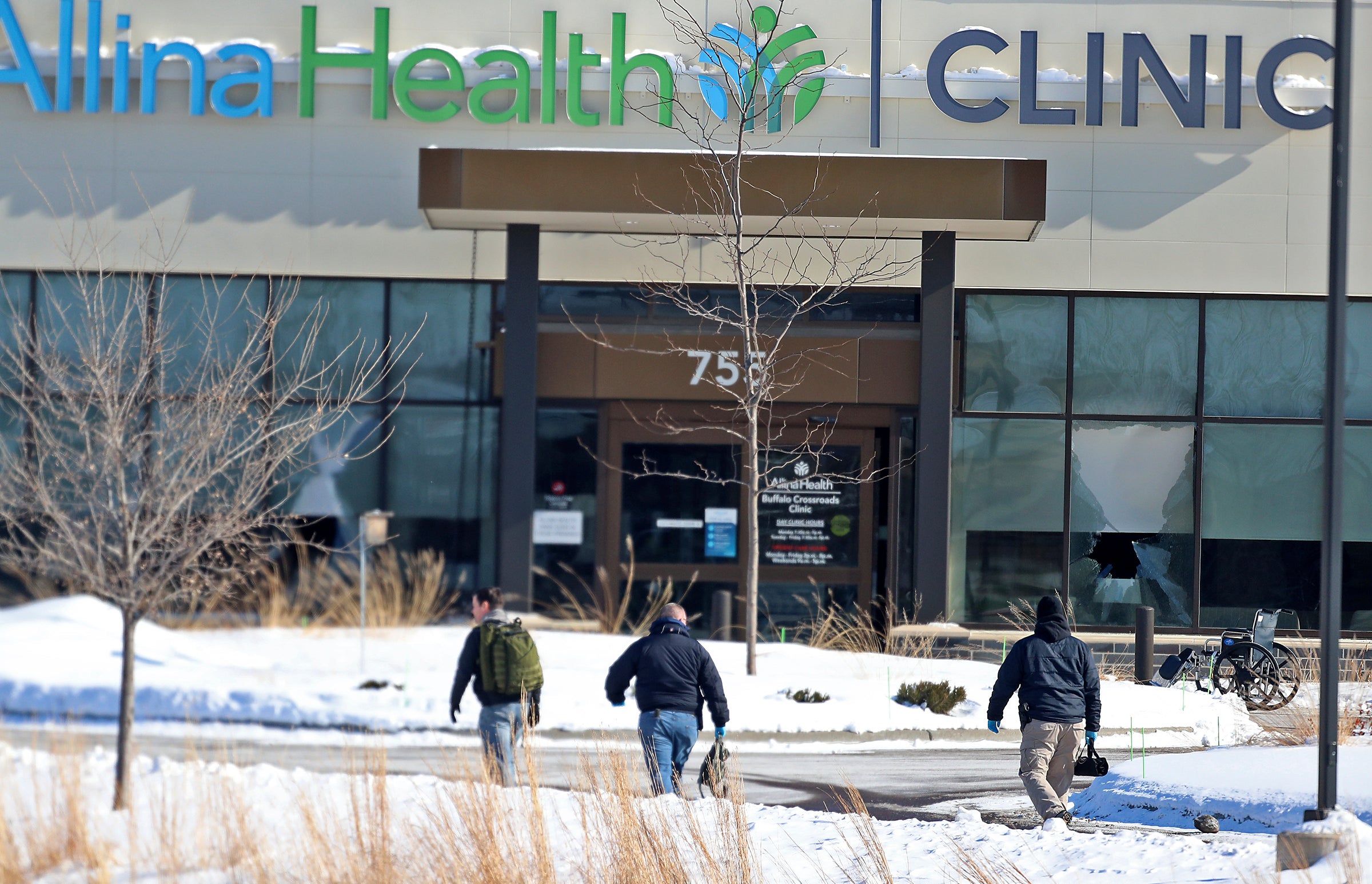 One person was killed and four injured during a shooting at the Allina Clinic Crossroads health clinic in Buffalo, Minnesota