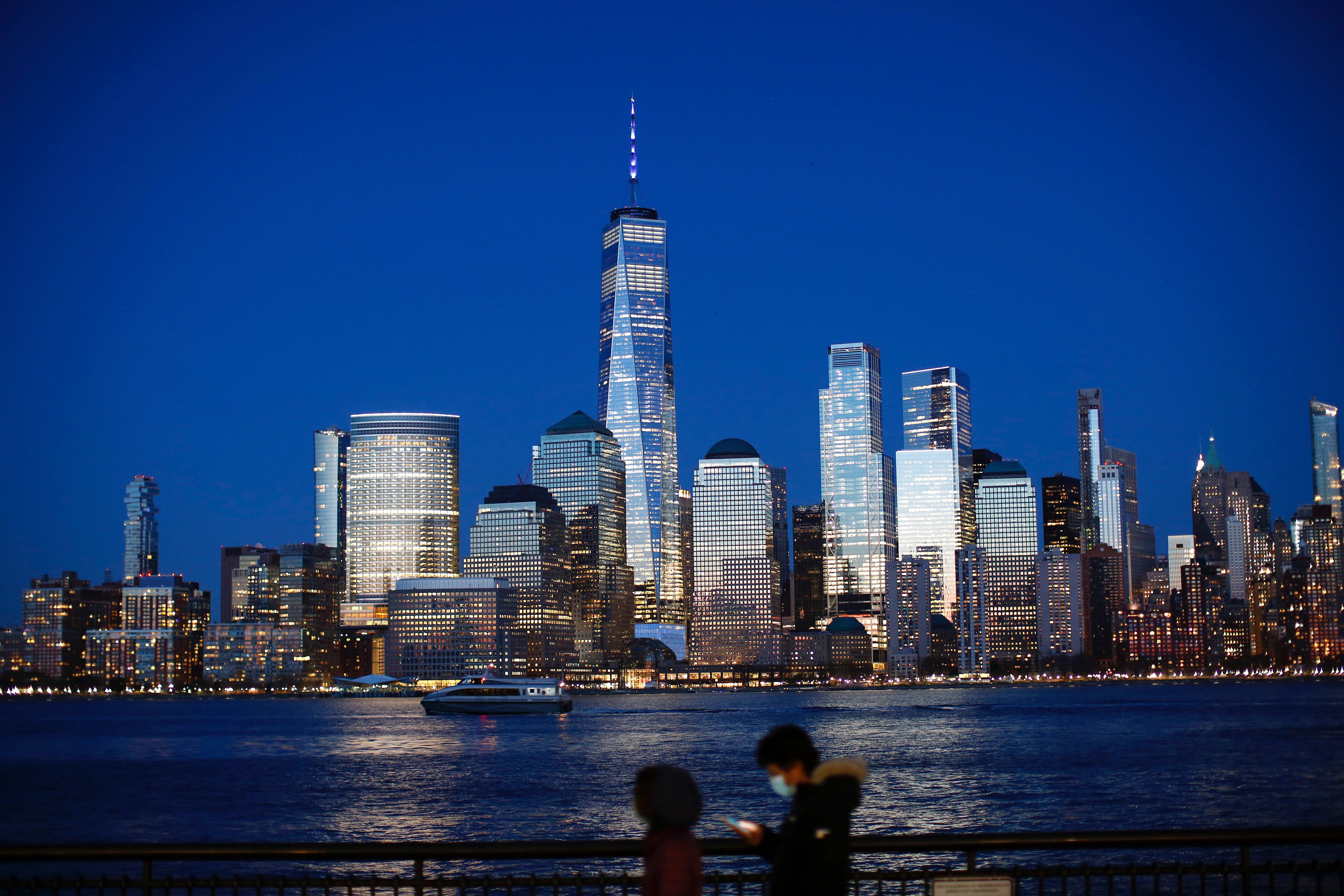 One World Trade Centre as seen from Jersey City, New Jersey