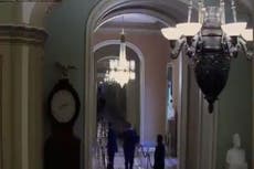 Impeachment trial: Mitt Romney flees for his life and Proud Boys smash into Capitol in disturbing new video