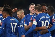 Everton vs Tottenham result: Hosts win out in goal-laden escape from reality to reach FA Cup quarter-finals