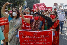 Ethnic minorities join big crowds protesting Myanmar coup