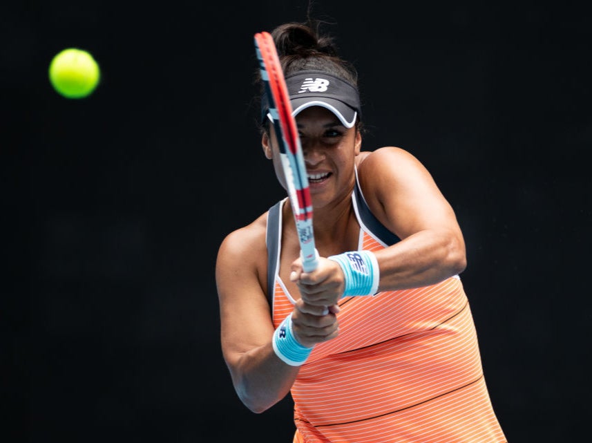 Heather Watson in action at the Australian Open