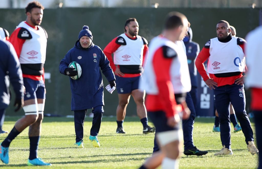 Eddie Jones during training ahead of the Italy match