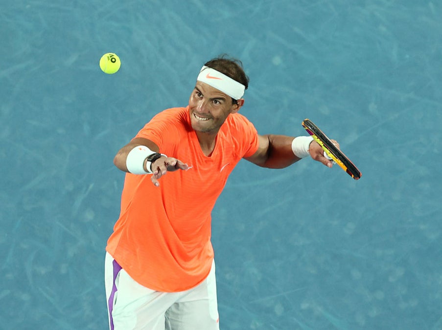 Rafael Nadal showed no sign of injury