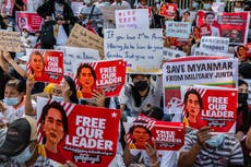 Myanmar coup: UN Human Rights Council holds urgent session as UK and EU call for release of Suu Kyi