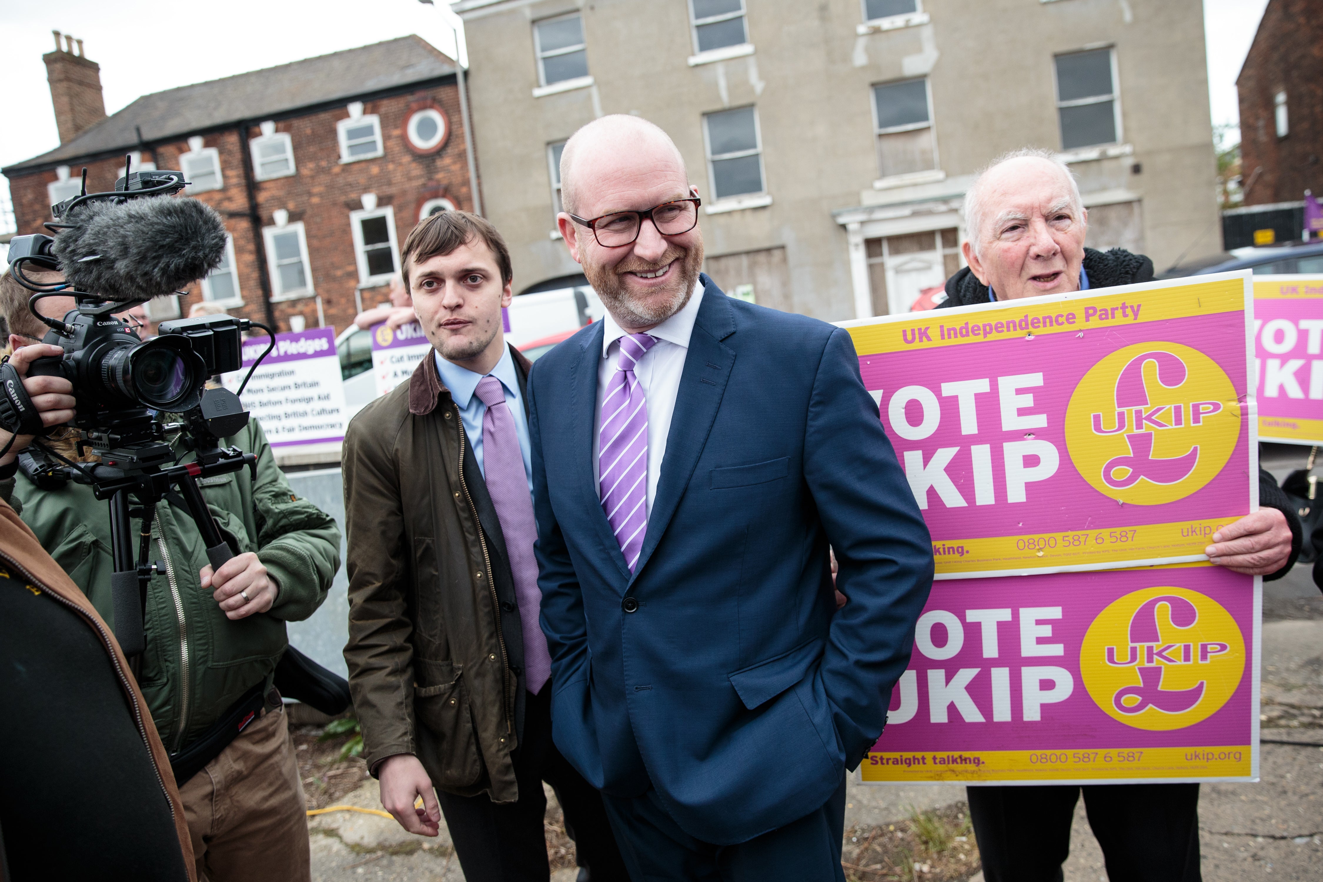 Former Ukip leader Paul Nuttall in Boston: 75 per cent of the town voted to leave the EU in the 2016 referendum