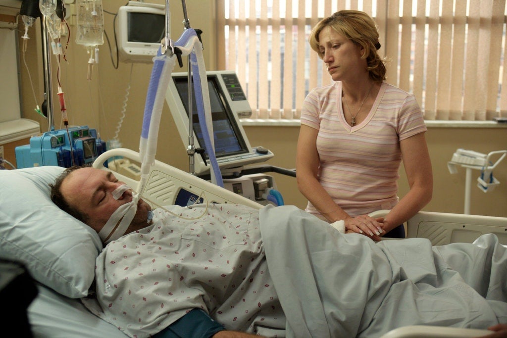 Tony Soprano in the ICU, a scene that is triggering for the author