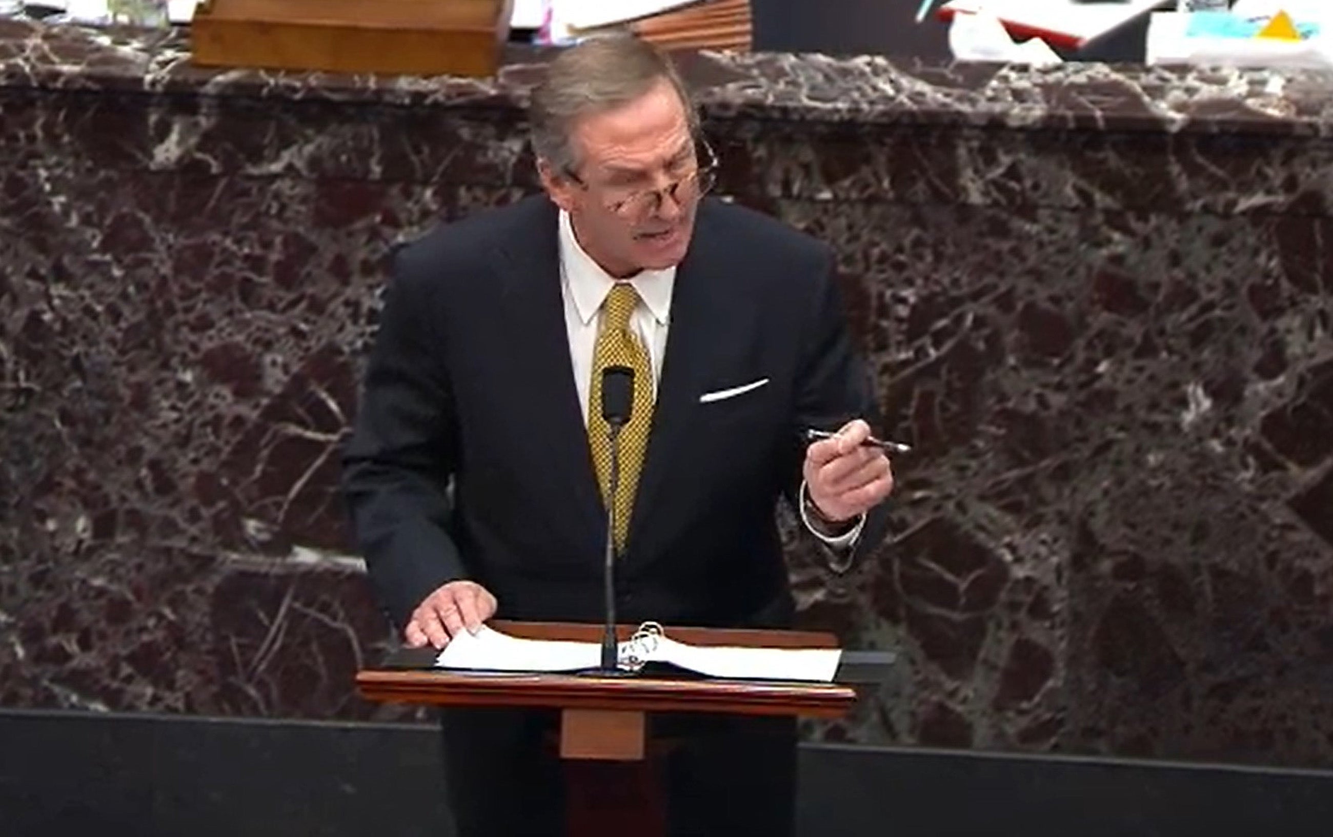 Impeachment trial – live: Stunning phone call Trump held with McCarthy during Capitol riot revealed