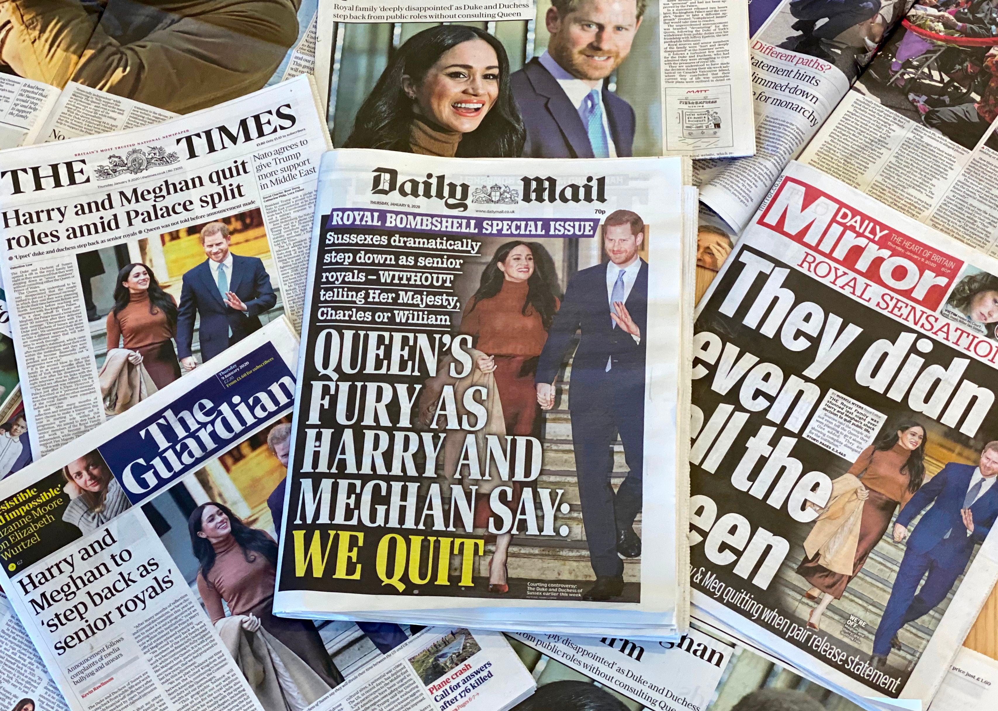 The couple announced last January that they would be stepping back as senior royals to spend time in North America and rip up long-established relations with the press