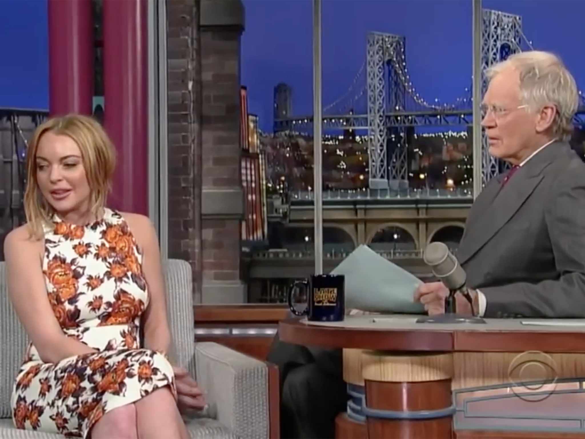 Lindsay Lohan’s ‘horrifying’ 2013 interview with David Letterman resurfaces amid tabloid media reckoning