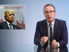 John Oliver criticises Trump’s ‘incoherent’ impeachment defence: ‘This entire process is a complete charade’